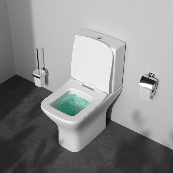 Унитаз-компакт безободковый Am.Pm Gem C908601SC с сиденьем микролифт - фото, картинка 4 Унитаз-компакт безободковый Am.Pm Gem C908601SC с сиденьем микролифт - фото 4