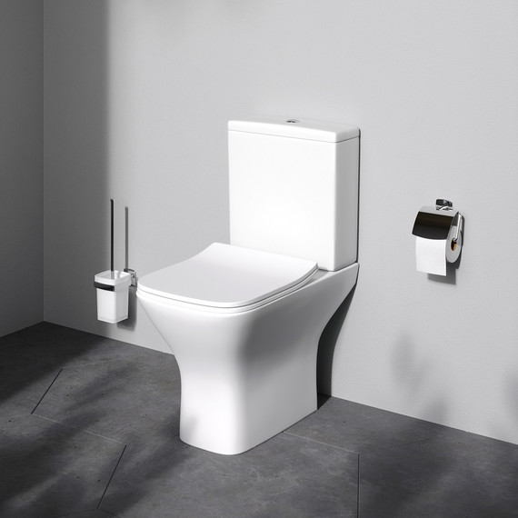 Унитаз-компакт безободковый Am.Pm Gem C908601SC с сиденьем микролифт - фото, картинка 3 Унитаз-компакт безободковый Am.Pm Gem C908601SC с сиденьем микролифт - фото 3