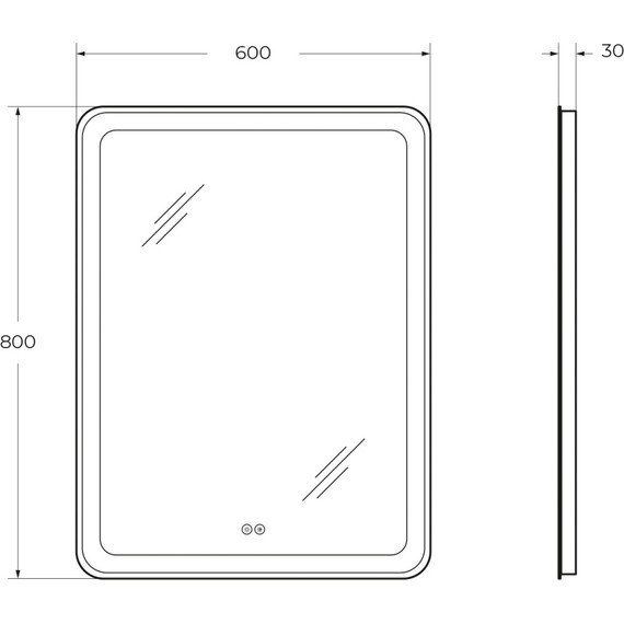 Зеркало Cezares Ellisse 70 см CZR-SPC-MC-700-800-RGB-TCH - фото 6