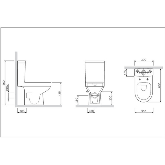Унитаз-компакт Am.Pm Spirit V2.0 FlashClean C708600SC - фото, картинка 10 Унитаз-компакт Am.Pm Spirit V2.0 FlashClean C708600SC - фото 10