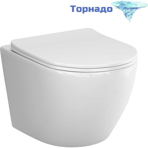 Унитаз подвесной безободковый AM.PM Like C801900SC (Система смыва торнадо) с крышкой микролифт - фото, картинка 9 Унитаз подвесной безободковый AM.PM Like C801900SC (Система смыва торнадо) с крышкой микролифт - фото 9