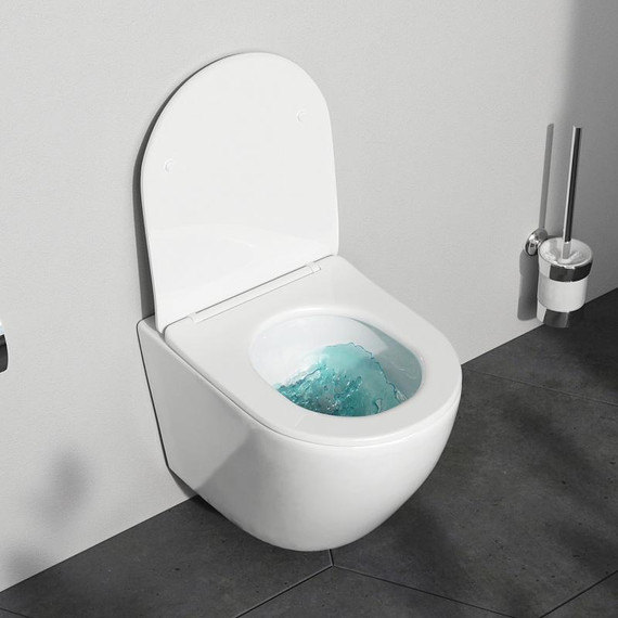 Унитаз подвесной безободковый AM.PM Like C801900SC (Система смыва торнадо) с крышкой микролифт - фото, картинка 2 Унитаз подвесной безободковый AM.PM Like C801900SC (Система смыва торнадо) с крышкой микролифт - фото 2