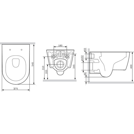 Унитаз подвесной Am.Pm Func FlashClean C8F1701MBSC  с сиденьем микролифт, чёрный матовый, Цвет производителя: чёрный матовый - фото, картинка 12 Унитаз подвесной Am.Pm Func FlashClean C8F1701MBSC  с сиденьем микролифт, чёрный матовый, Цвет производителя: чёрный матовый - фото 12