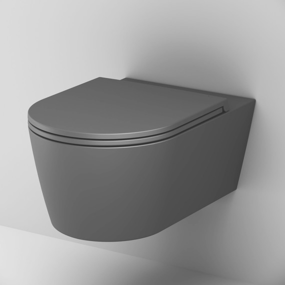 Унитаз подвесной Am.Pm Func FlashClean C8F1701MBSC  с сиденьем микролифт, чёрный матовый, Цвет производителя: чёрный матовый - фото, картинка 5 Унитаз подвесной Am.Pm Func FlashClean C8F1701MBSC  с сиденьем микролифт, чёрный матовый, Цвет производителя: чёрный матовый - фото 5