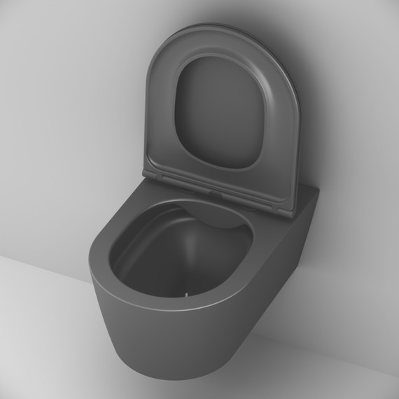 Унитаз подвесной Am.Pm Func FlashClean C8F1701MBSC  с сиденьем микролифт, чёрный матовый, Цвет производителя: чёрный матовый - фото, картинка 6 Унитаз подвесной Am.Pm Func FlashClean C8F1701MBSC  с сиденьем микролифт, чёрный матовый, Цвет производителя: чёрный матовый - фото 6