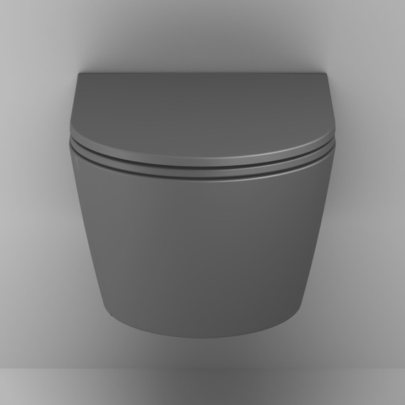 Унитаз подвесной Am.Pm Func FlashClean C8F1701MBSC  с сиденьем микролифт, чёрный матовый, Цвет производителя: чёрный матовый - фото, картинка 7 Унитаз подвесной Am.Pm Func FlashClean C8F1701MBSC  с сиденьем микролифт, чёрный матовый, Цвет производителя: чёрный матовый - фото 7