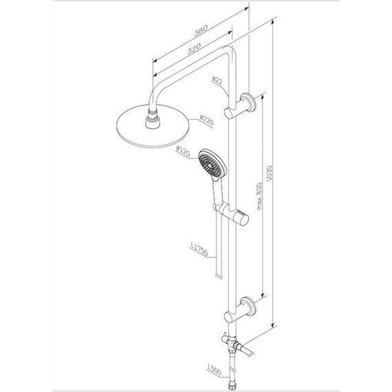 Душевая стойка Am.Pm Crave F079C000 - фото 4
