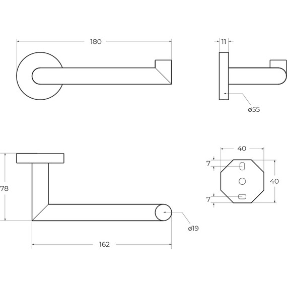 Держатель для туалетной бумаги Cezares Relax RELAX-PH2-BORO, цвет брашированное золото - фото 2
