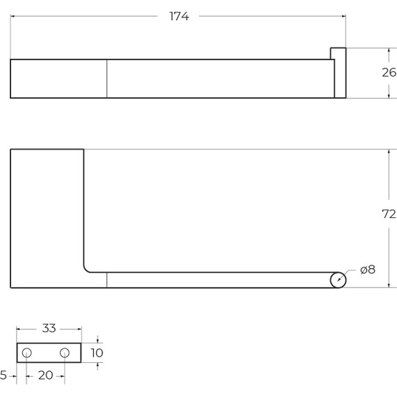 Держатель для туалетной бумаги Cezares Slider SLIDER-PH1-IN, цвет сатин - фото 2