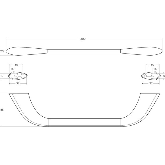 Полотенцедержатель Cezares Liner LINER-TH02-01, Цвет производителя: хром - фото 2
