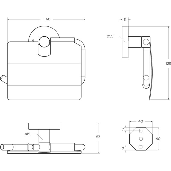 Держатель для туалетной бумаги Cezares Relax RELAX-PH-01 - фото 3