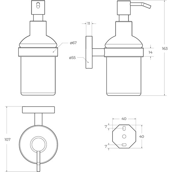 Дозатор для жидкого мыла Cezares Relax RELAX-SOIS-V-IN, цвет сатин - фото 2