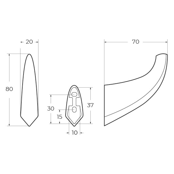 Крючок Cezares Liner LINER-HK-GM, цвет оружейная сталь - фото 3