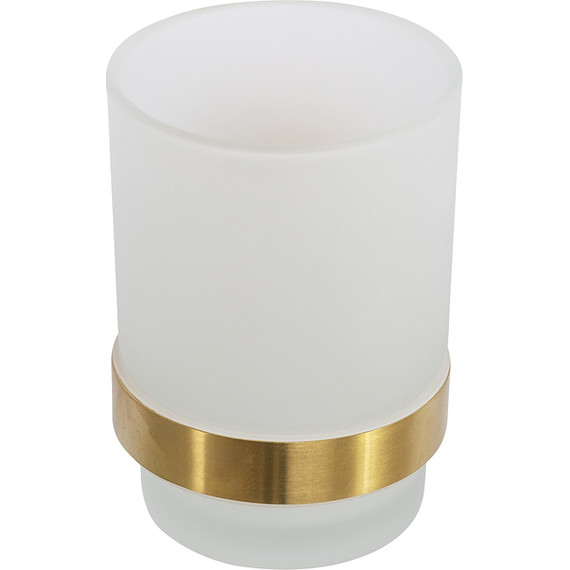 Стакан для зубных щеток Cezares Relax RELAX-TUMS-BORO, цвет брашированное золото - фото 2