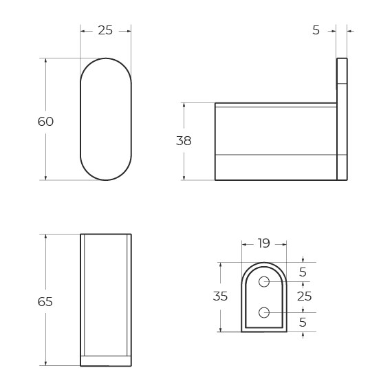 Крючок Cezares Stylus STYLUS-HK-IN, цвет сатин - фото 3