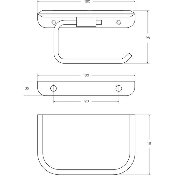 Держатель для туалетной бумаги Cezares Liner LINER-PHM-01, Цвет производителя: хром - фото 3