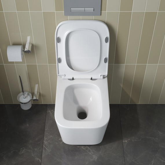 Унитаз подвесной безободковый BelBagno Due-Tor BB5171CH-TOR/SC (Система смыва торнадо) с крышкой микролифт - фото, картинка 5 Унитаз подвесной безободковый BelBagno Due-Tor BB5171CH-TOR/SC (Система смыва торнадо) с крышкой микролифт - фото 5