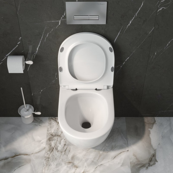 Унитаз подвесной безободковый BelBagno Uno-Tor BB5177CH-TOR/SC (Система смыва торнадо) с крышкой микролифт - фото 4