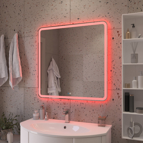 Зеркало Cezares Ellisse 80 см CZR-SPC-MC-800-800-RGB-TCH - фото 5