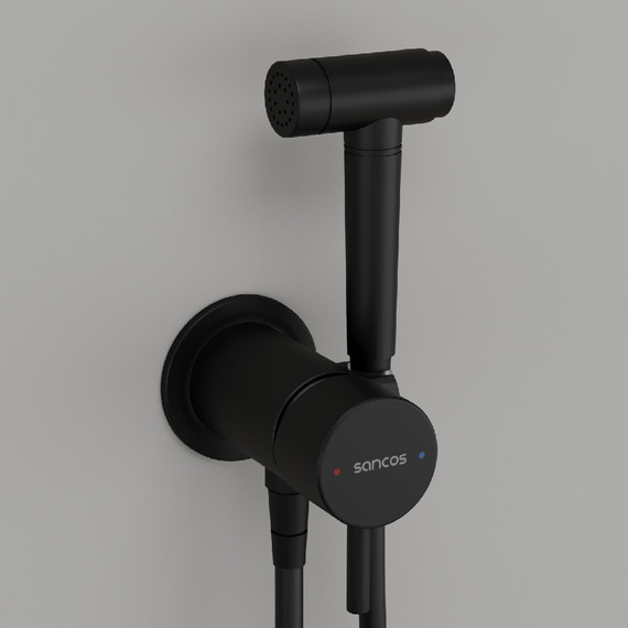 Набор для гигиенического душа Sancos Atom SC2001MB, чёрный матовый - фото 4