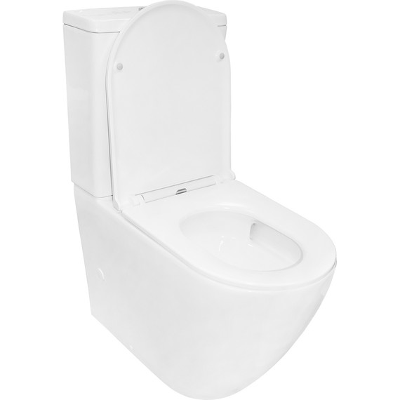 Унитаз-компакт безободковый Azario Grado AZ-2141 UQ1 с крышкой микролифт - фото 3