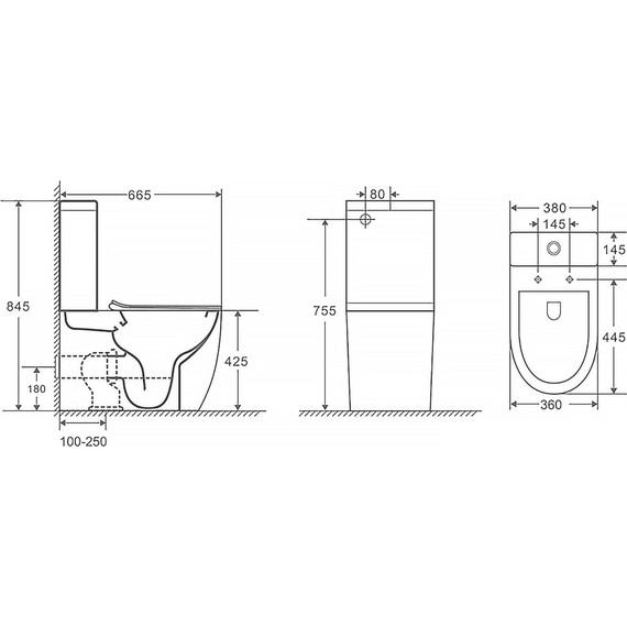 Унитаз-компакт безободковый Azario Grado AZ-2141 UQ1 с крышкой микролифт - фото 14
