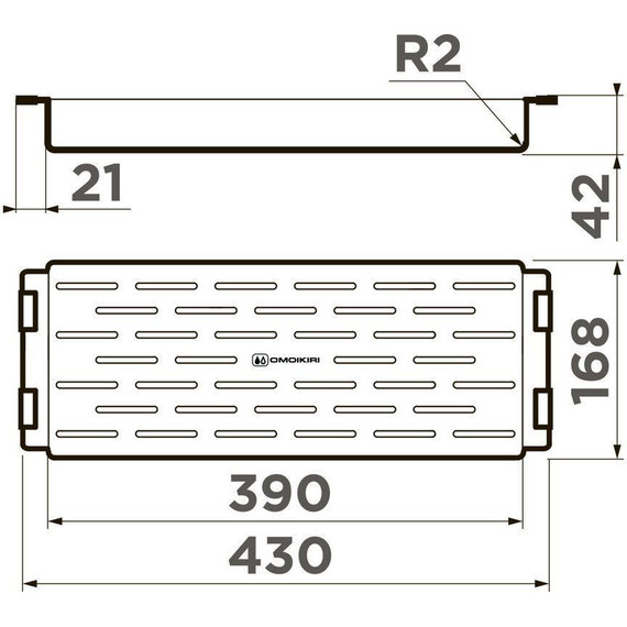Коландер для кухонной мойки Omoikiri CO-06 GB 4999044, графит - фото 2