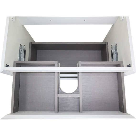 Тумба подвесная с раковиной Azario Velluto 80 см CS00088603, белый матотвый - фото 9