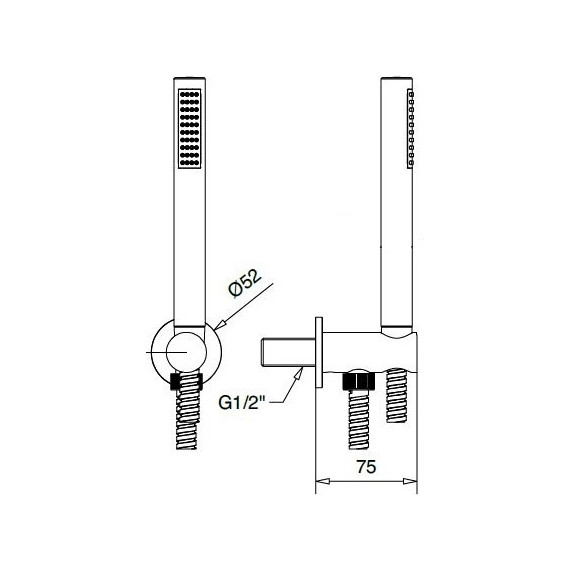 Шланговое подсоединение с держателем Cezares CZR-U-AI4-01 - фото 2