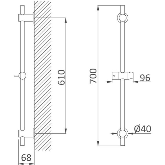 Душевая штанга Cezares CZR-B-SD-01 - фото 2
