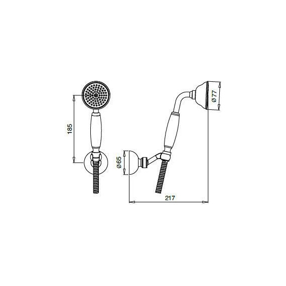 Душевой гарнитур Cezares CZR-KD-03/24-M, золото - фото 2