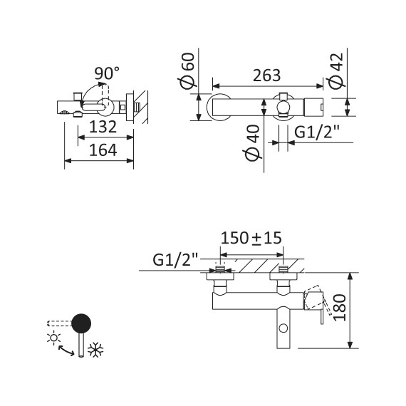 Смеситель для ванны Cezares LEAF-VD-L-BIO, белый матовый - фото 3