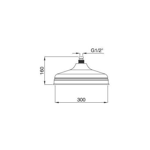 Верхний душ Cezares 300x300 мм CZR-U-SP8-30-03/24, золото - фото 2