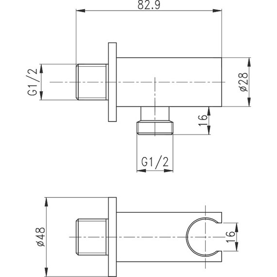 Шланговое подсоединение с держателем Cezares CZR-AI12-01 - фото 2