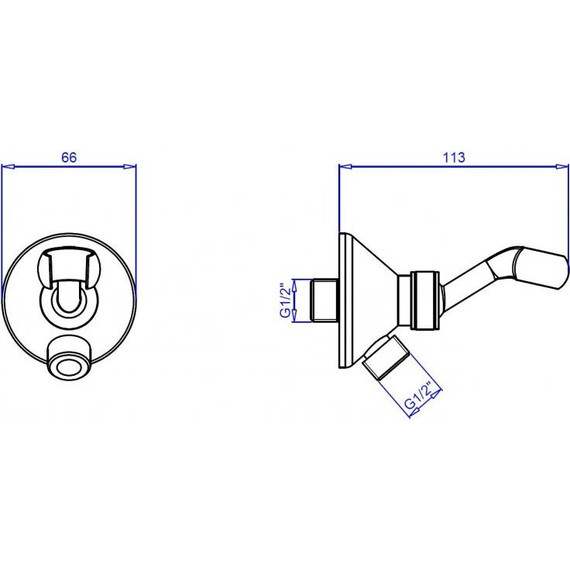 Шланговое подсоединение с держателем Cezares CZR-U-AI-C-03/24, золото - фото 2