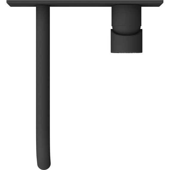 Смеситель для раковины настенный Cezares LEAF-BLI1-L-NOP (со скрытой частью) чёрный матовый - фото 4