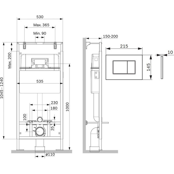 Инсталляция для подвесного унитаза Am.Pm MasterFit ​ProC S​ I012710.0231 - фото 3