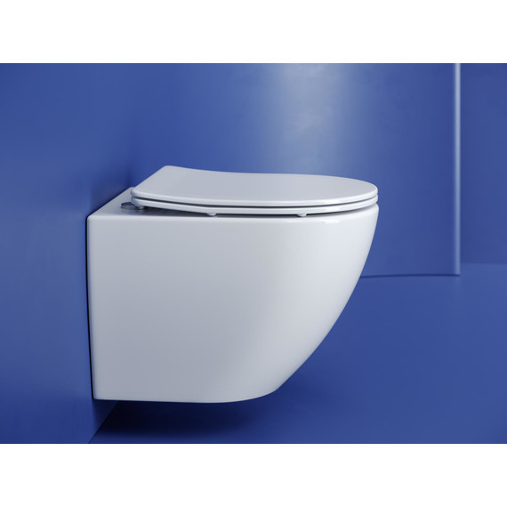 Унитаз подвесной безободковый Ceramicanova Metropol CN4002T с тонкой крышкой микролифт - фото 5