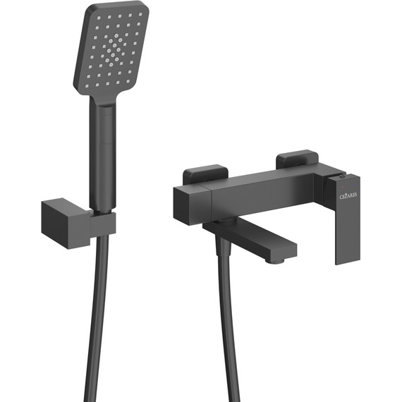 Смеситель для ванны Cezares SLIDER-VD-NOP, чёрный матовый, Цвет производителя: чёрный матовый - фото 2