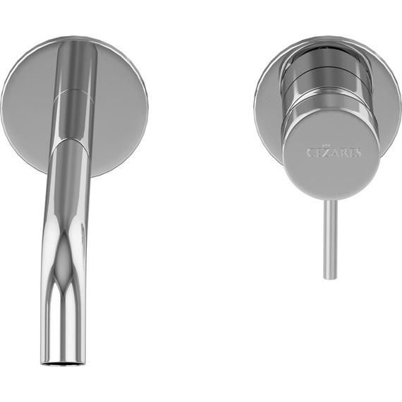 Смеситель для раковины настенный Cezares LEAF-BLI2-20-L-01-W0 (со скрытой частью) - фото 3