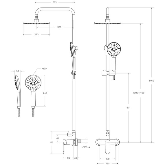 Душевая стойка Cezares STYLUS-CD-01, Цвет производителя: хром - фото 6