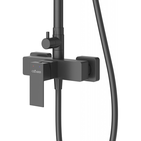 Душевая стойка Cezares SLIDER-CD-NOP, чёрный матовый, Цвет производителя: чёрный матовый - фото 3