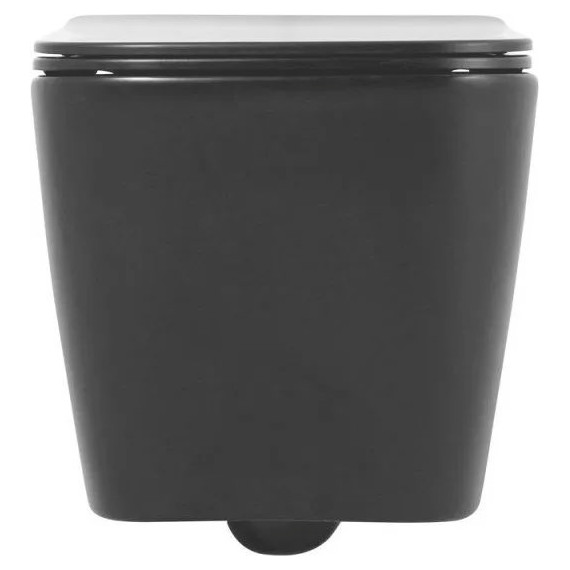 Инсталляция с подвесным унитазом комплект: TECEbase 2.0 9400414 с подвесным безободковым унитазом BelBagno ARDENTE-C BB3202CHR-MB сиденье микролифт, крепление, кнопка смыва чёрная матовая - фото 7