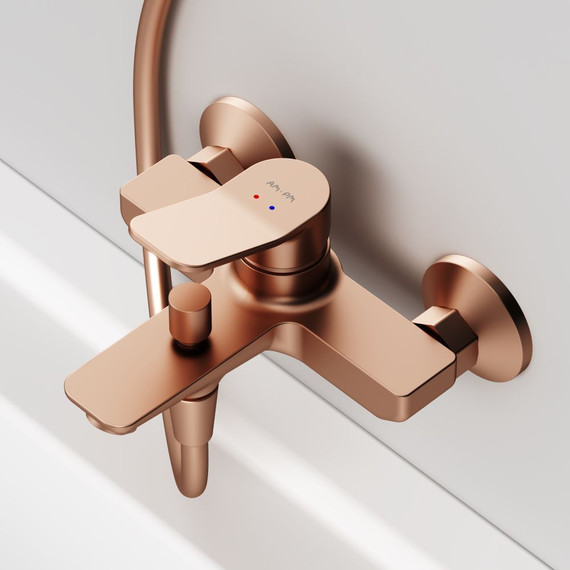 Смеситель для ванны AM.PM X-Joy F85A10044, розовое золото, Цвет производителя: розовое золото - фото 6