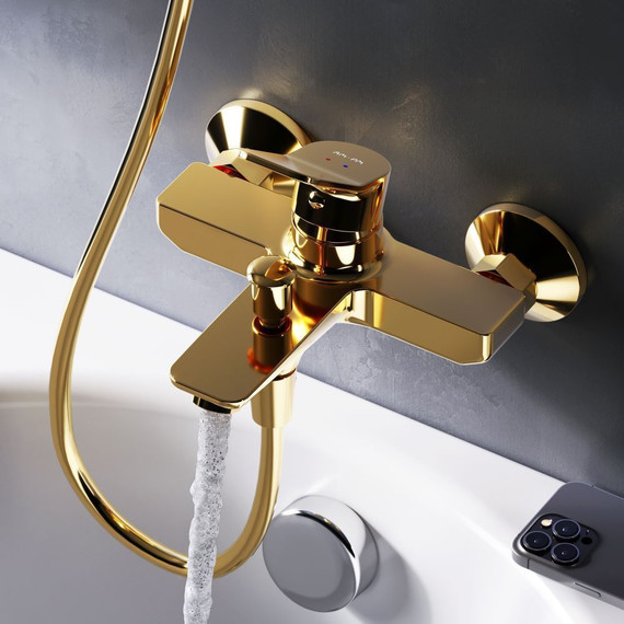Смеситель для ванны AM.PM X-Joy F85A10099, золото, Цвет производителя: золото - фото 4