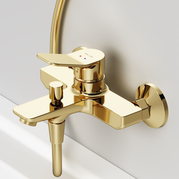 Смеситель для ванны AM.PM X-Joy F85A10099, золото, Цвет производителя: золото - фото 6