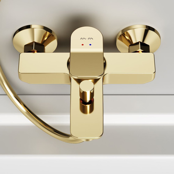 Смеситель для ванны AM.PM X-Joy F85A10099, золото, Цвет производителя: золото - фото 7