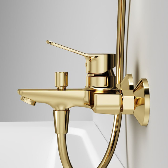Смеситель для ванны AM.PM X-Joy F85A10099, золото, Цвет производителя: золото - фото 8