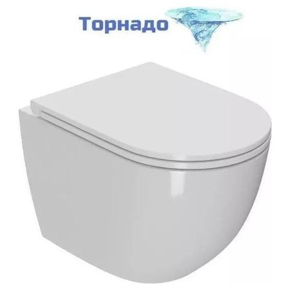 Инсталляция с подвесным унитазом комплект: TECEbase 2.0 9400414 с подвесным безободковым унитазом Sintesi Evi SIN-TS-EVI-152 сиденье микролифт, крепление, кнопка смыва чёрная матовая (система смыва Торнадо) - фото 3