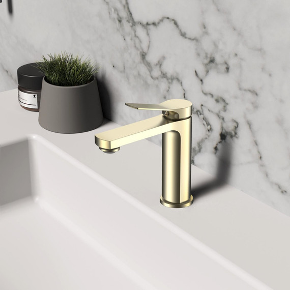 Смеситель для раковины Vincea Arco VBF-4AR01BG, брашированное золото - фото 2